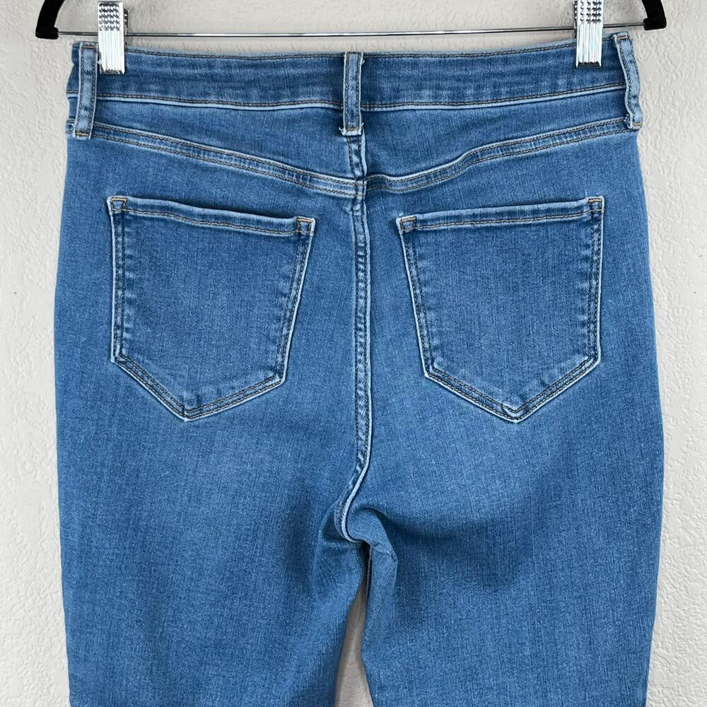 Old Navy Medium Wash Extra High Rise Rockstar Super Skinny Ankle Jeans 10 - Picture 8 of 10